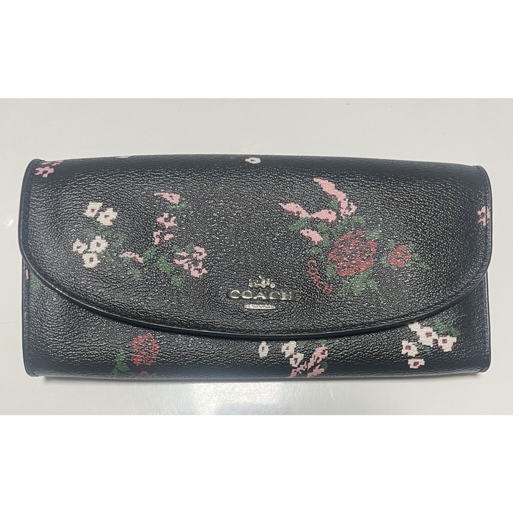 Vintage Coach Long Wallet with a Floral Print. 